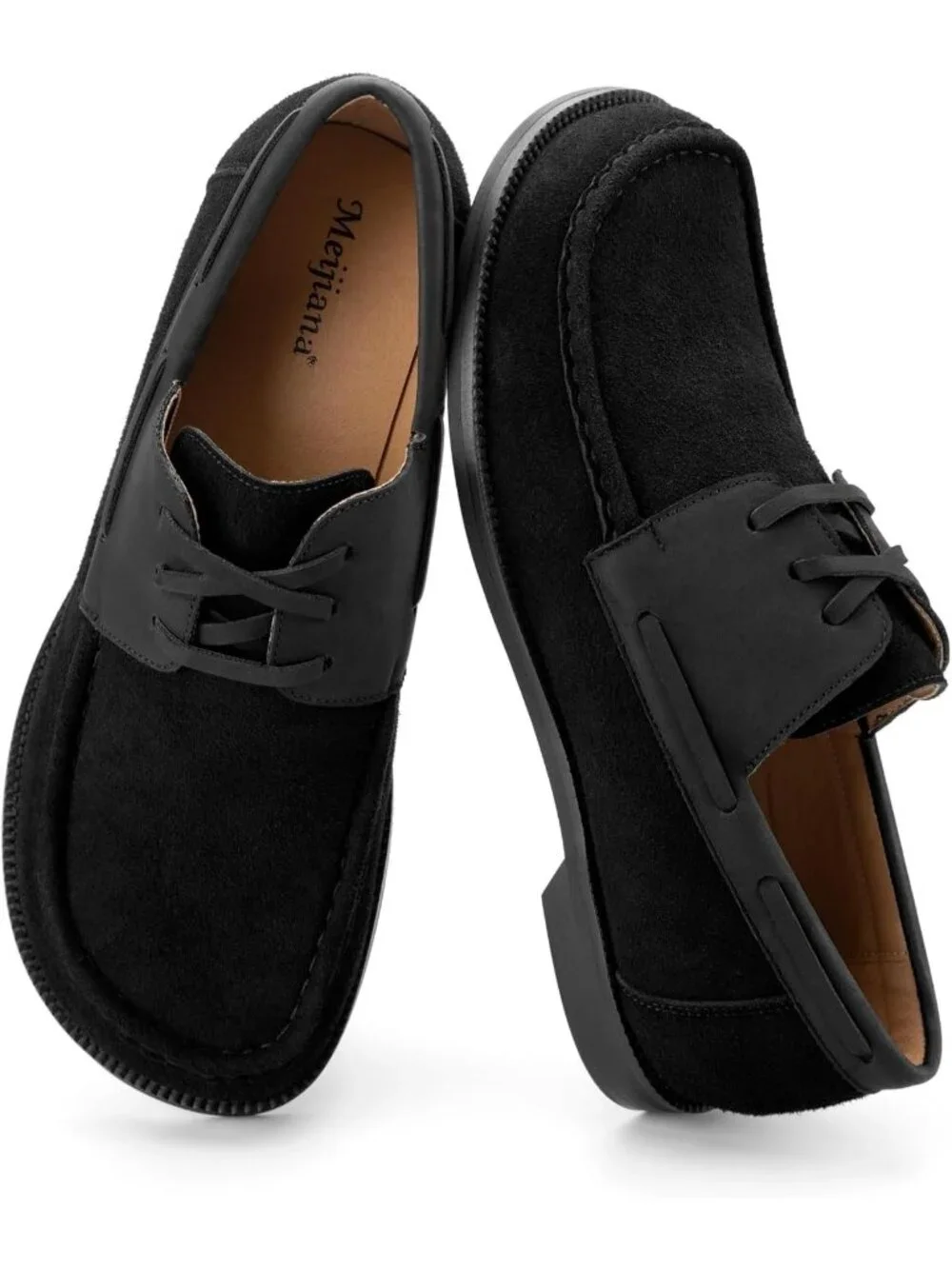 Men's Black Penny Loafer Slip On Dress Causal Shoes Luxury Suede Formal